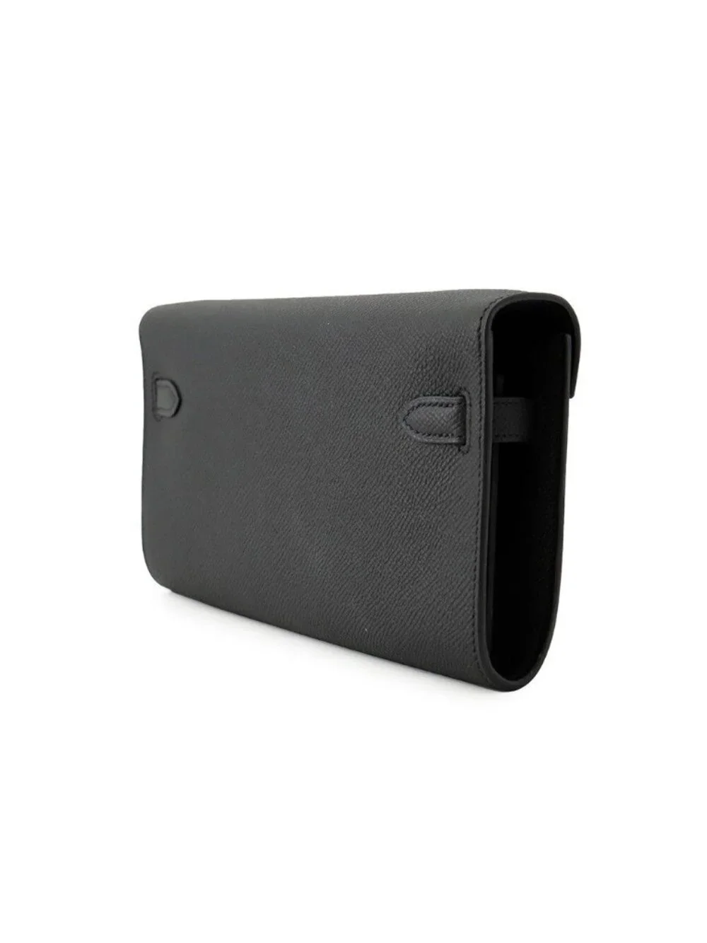 Hermes Kelly Wallet Long To Go Black Gold Epsom